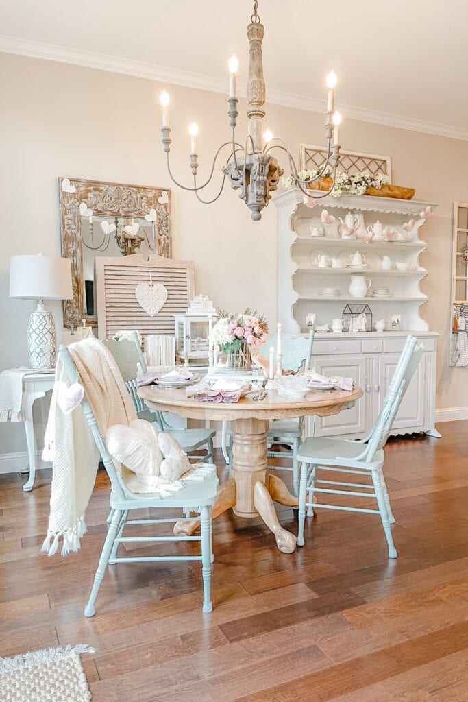 Dining In Romantic Valentines Table - Live Oak Nest French Country Cottage  Home