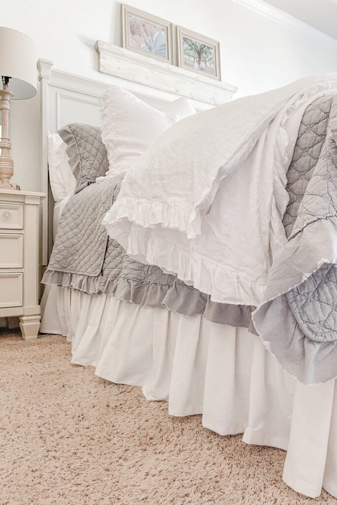 No Sew Bed Skirt - Live Oak Nest French Country Cottage Home