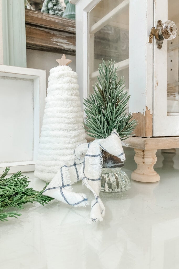 DIY Tiny Christmas Trees for Holiday Decor - Cottage in the Oaks