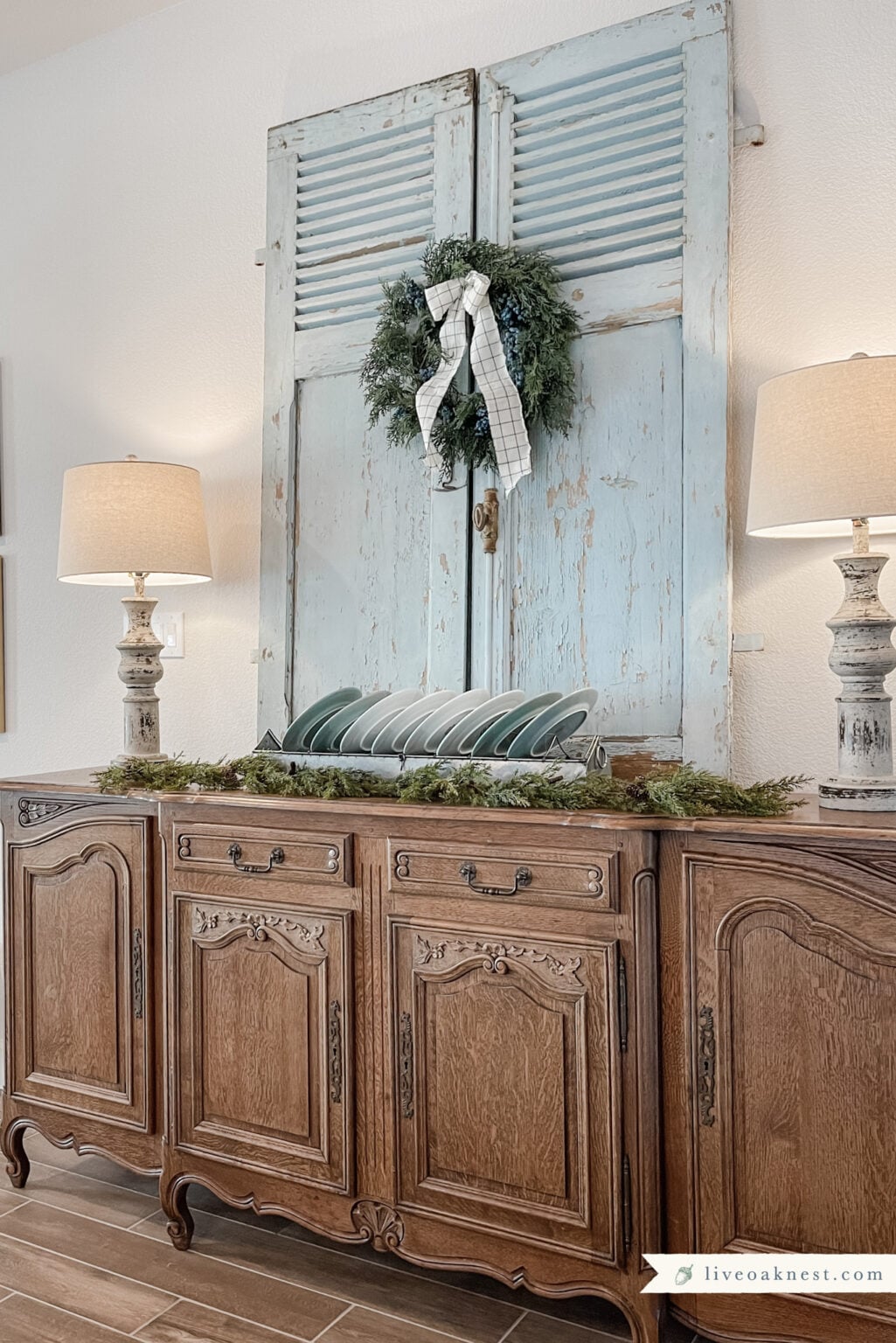 Cottage Christmas Decor Tour - Live Oak Nest French Country Cottage Home