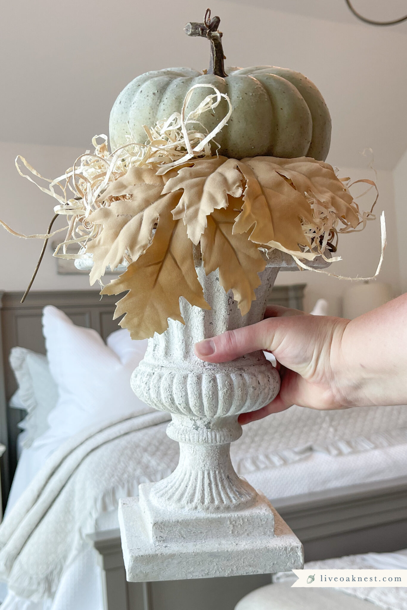 DIY Fall Pumpkin Topiary - Live Oak Nest