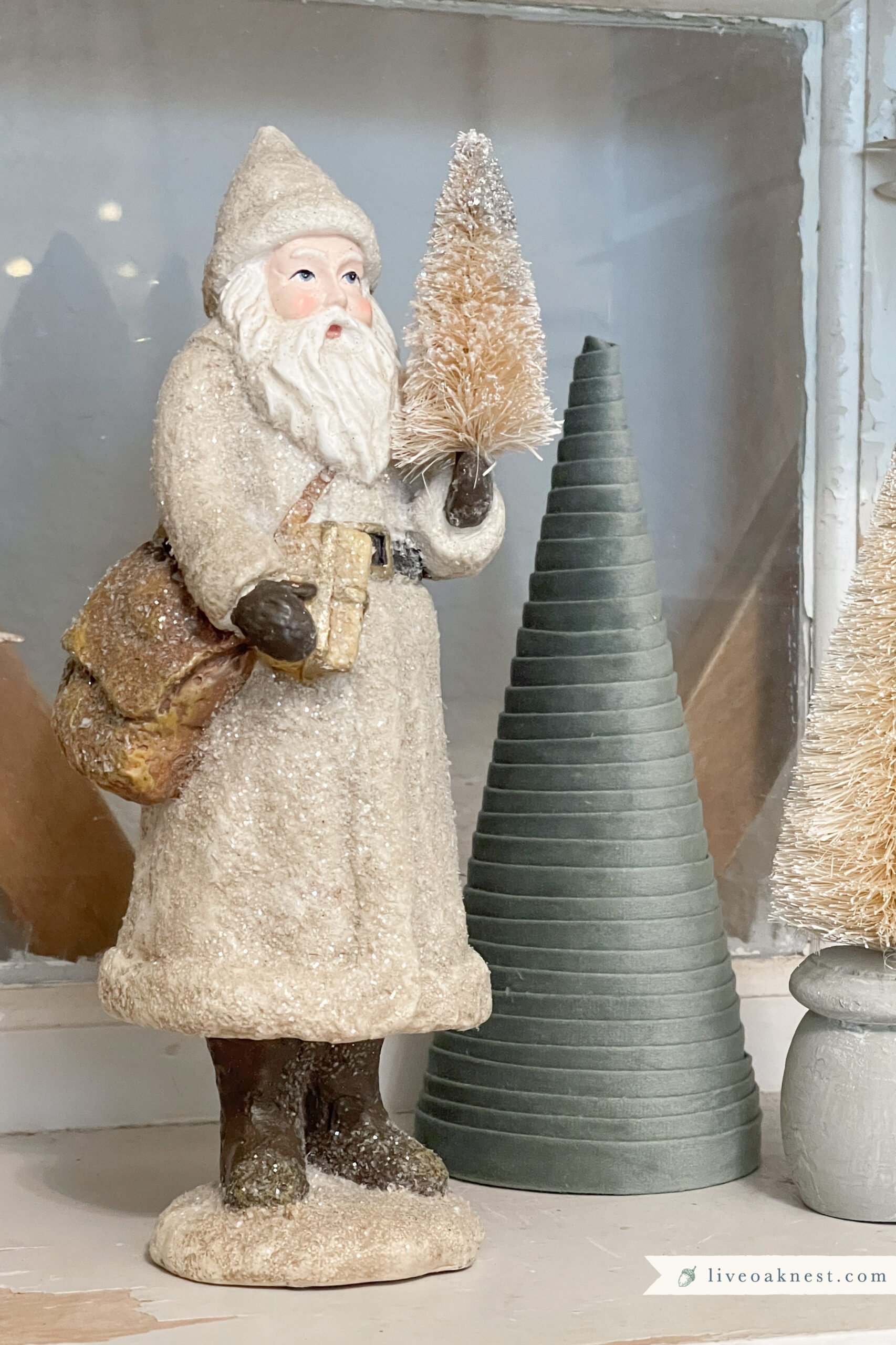 DIY Velvet Christmas Tree Live Oak Nest French Country Cottage Home