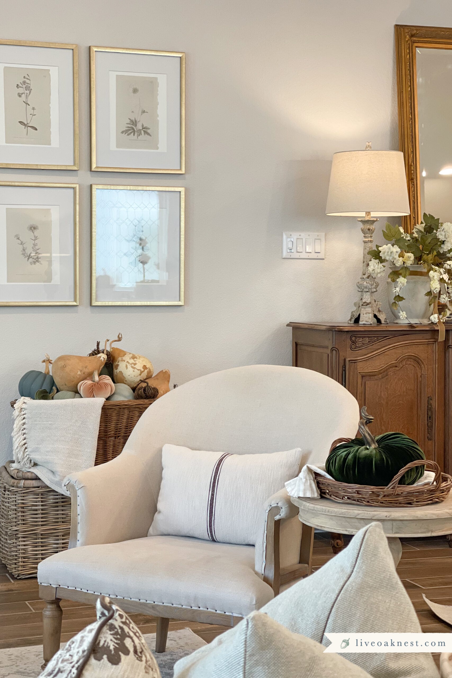 French Cottage Fall Decor - Live Oak Nest