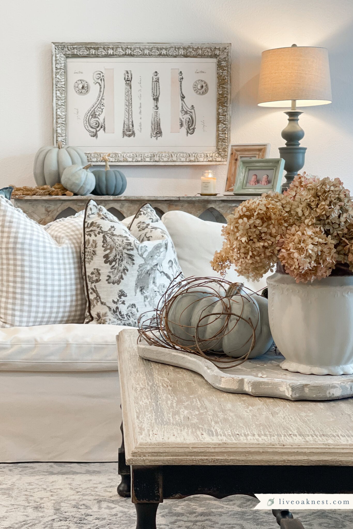 French Cottage Autumn Home Decor Inspiration - Live Oak Nest